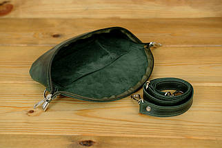 Жіноча сумка Дженіфер з натуральної шкіри колір Зелений, фото 3