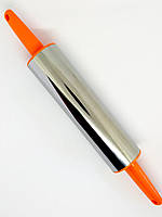 Скалка из нержавеющей стали с пластмассовыми ручками, Оранжевая (706224201)