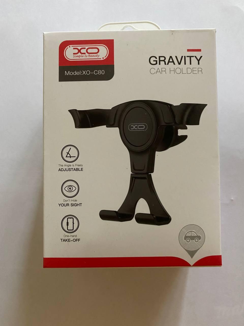 Автоутримувач XO C80 Gravity Air Outlet Black