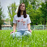 Женская футболка. Патріотична футболка. Доброго вечора. Миз України. Карта Укаїни. Орнамент, фото 2