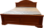 Ліжко різьблена з дерева ручної роботи біла, фото 5