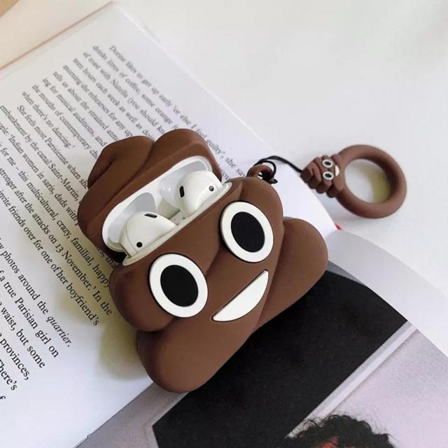 Мультяшний чохол для навушників Какашка для Apple AirPods 1/2