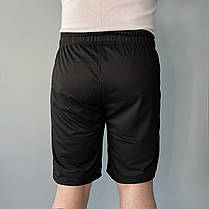 Шорти чоловічі трикотажні Шорти спортивні зі змійками на кишенях 2XL — 5XL (Польща) Чорний колір, фото 3