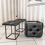 Пуфик 5 в 1, пуфик 5в1, смарт пуф 5в1 трансформер, пуф 5в1, пуф 5 в 1, табурет 5в1 пуфік на кухню, фото 3