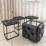 Пуфик 5 в 1, пуфик 5в1, смарт пуф 5в1 трансформер, пуф 5в1, пуф 5 в 1, табурет 5в1 пуфік на кухню, фото 6