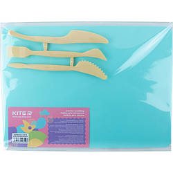 Набір для ліплення Kite (дощечка + 3 стеки) Бірюзовий K17-1140-18