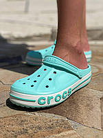 Кроксы женские Crocs мятные сабо из пены шлепки резиновые