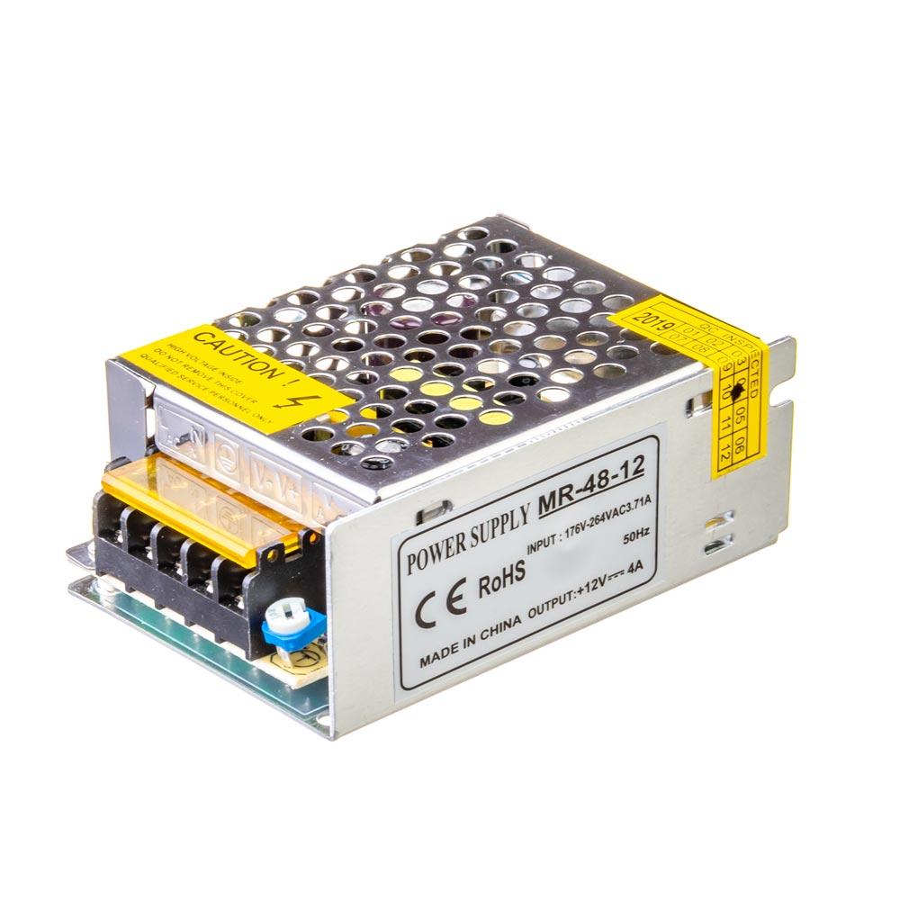 Блок живлення 12V, 48W, 4А, металевий корпус, IP20, MR