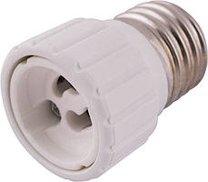 Перехідник e.lamp adapter.Е27 / GU10.white, з патрона Е27 на GU10, пластиковий