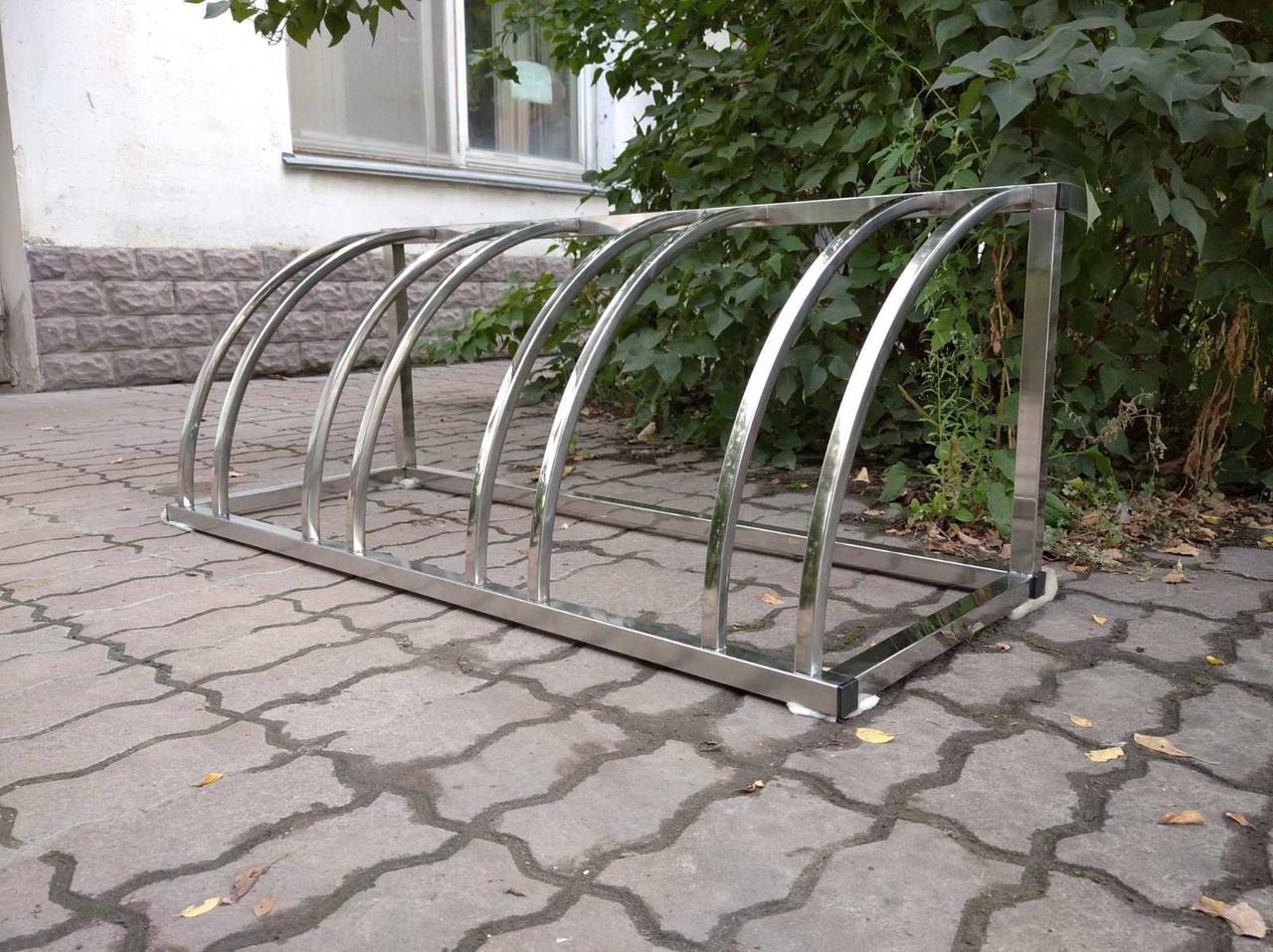 Велопаркування Graceful-2 з полірованої неіржавкої сталі на 2 велосипеди