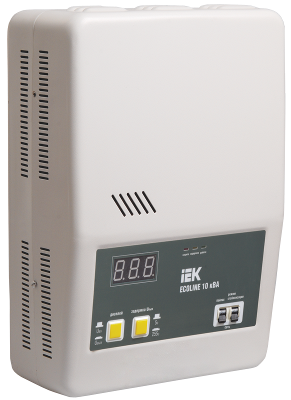 Стабілізатор напруги Ecoline 10 кВА рел. настін. IEK