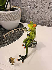 Figurine жаба рибака 14,5 х 15 х 9 см Статуетка Бренд Європи, фото 3