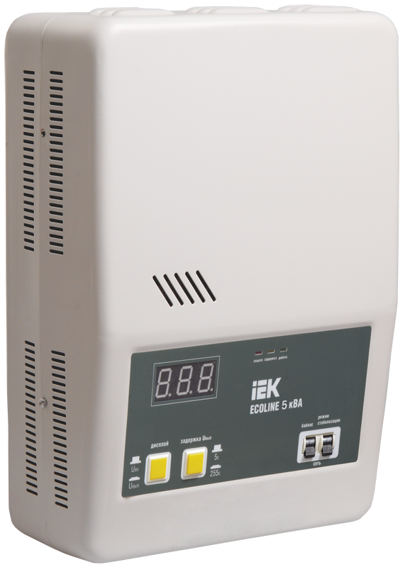 Стабілізатор напруги Ecoline 5 кВА рел. настін. IEK