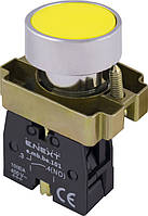 Кнопка без підсвічування плоска e.mb.ba51 жовта, без фіксації, 1NO