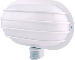 Світильник настінний з датчиком руху e.sensor.lum.69.e27.white (білий) 180 °, IP44