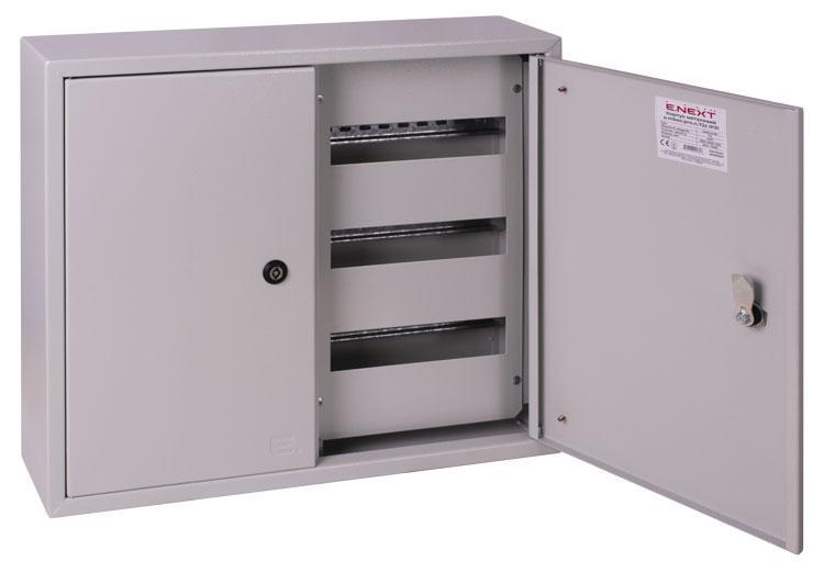Корпус металевий e.mbox.pro.n.72z IP31 навісний на 72 модуля з замком, фото 1