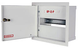 Шафа розподільний e.mbox.RP-12-P мет. вбудовуваний, 12 мод. 215х255х125 мм
