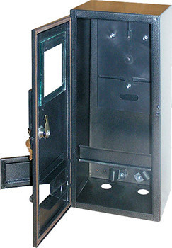 Шафа розподільний e.mbox.stand.n.f3.22.z.str під трифазний лічильник (порожній), з замком, вуличний
