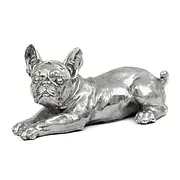 Figurine Silver Dog French Bulldog 15x30x16cm Статуетка Бренд Європи