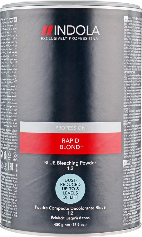 Порошок для освітлення блакитний Indola Rapid Blond 450 мл