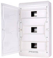 Корпус пластиковий навісний (NT) 37-модульний, трирядне, IP 40 c непрозорою дверкою