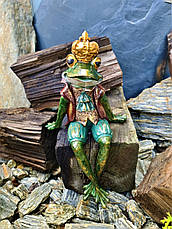 Figurine жаба в золотій короні 29,5x17.5х14см Статуетка Бренд Європи, фото 6