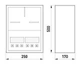 Шафа розподільний e.mbox.stand.n.f3.6.z.str під трифазний лічильник (порожній), навісний, вуличний, фото 2