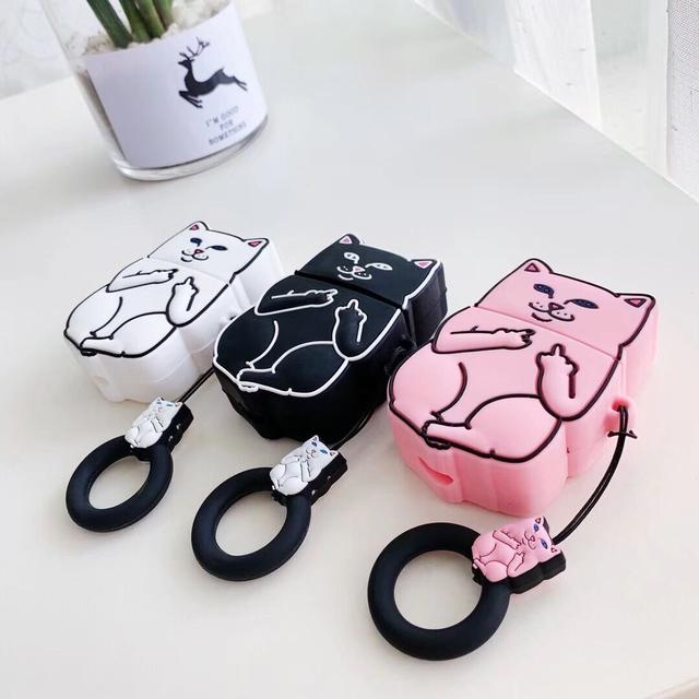 Мультяшний чохол для навушників Cute Cat для Apple AirPods 1/2
