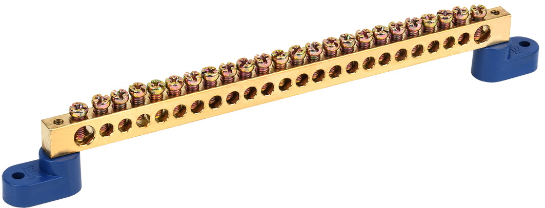 Шина N "нуль" на двох кутових ізол СТАЙНІ-8х12-24-У2-C IEK, фото 1