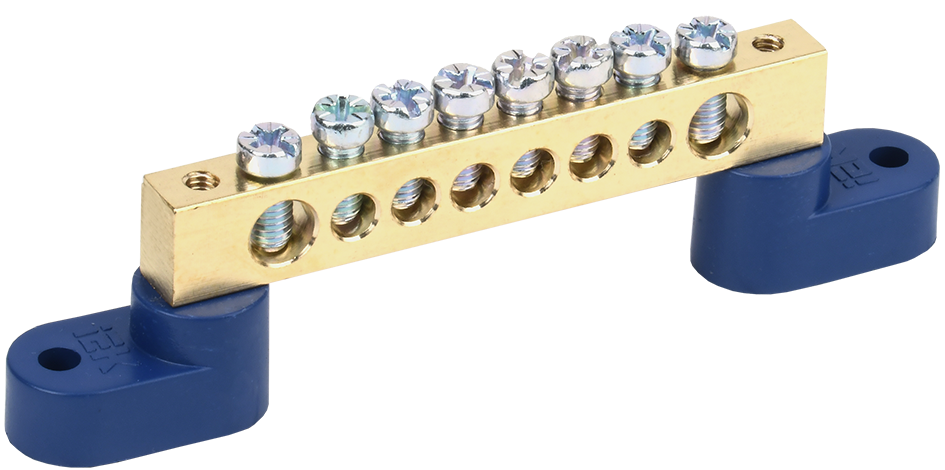 Шина N "нуль" на двох кутових ізол СТАЙНІ-8х12 - 8-У2-C IEK, фото 1