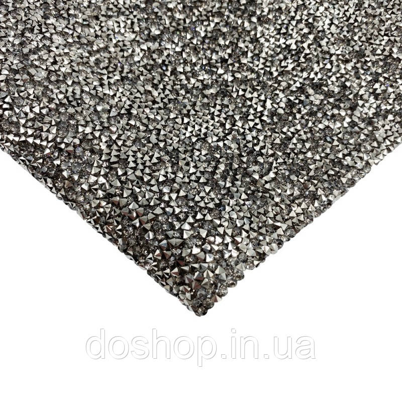 Килимок силіконовий для манікюру зі стразами, BLACK, 40*24 см