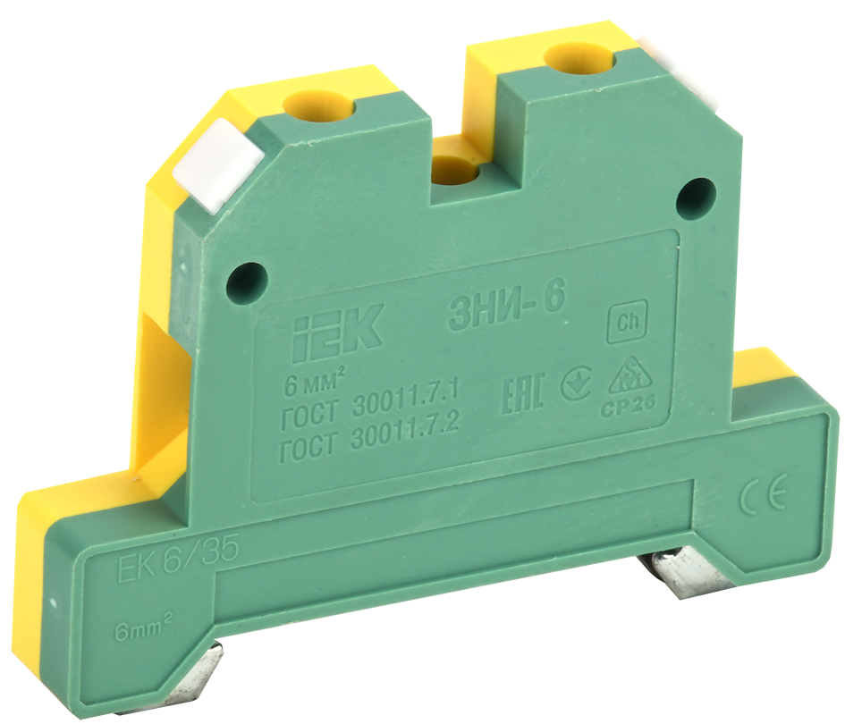 Затискач набірний ЗНИ-6PEN 6мм2 (JXB-земля) IEK
