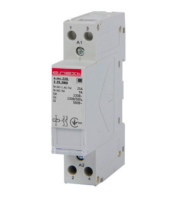 Модульний контактор e.mc.220.2.25.2 NO, 2р, 25А, 2NO, 220 В, фото 1