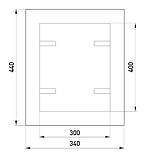 Дверцята ревізійні металеві e.mdoor.stand.300.400.z 300х400м c замком, фото 2