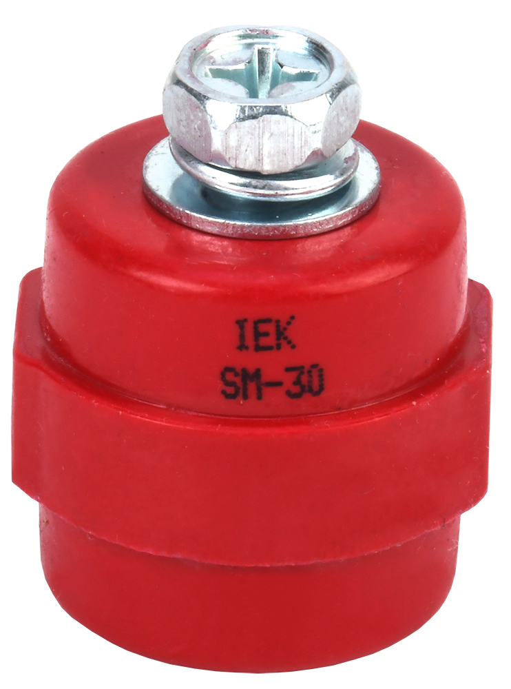 Ізолятор SM30 М8 силовий з болтом IEK, фото 1