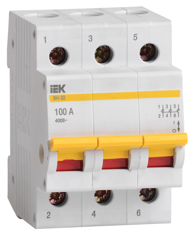 Вимикач навантаження ВН-32 3Р 100А IEK