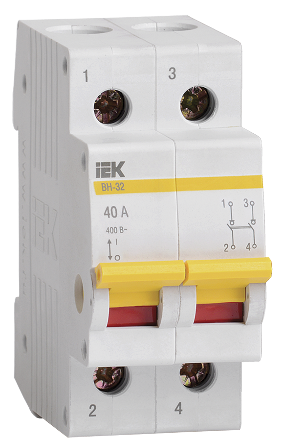 Вимикач навантаження ВН-32 2Р 40А IEK