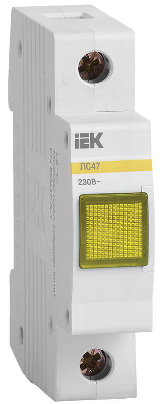 Сигнальна лампа ЛС-47 (жовта) (неон) IEK