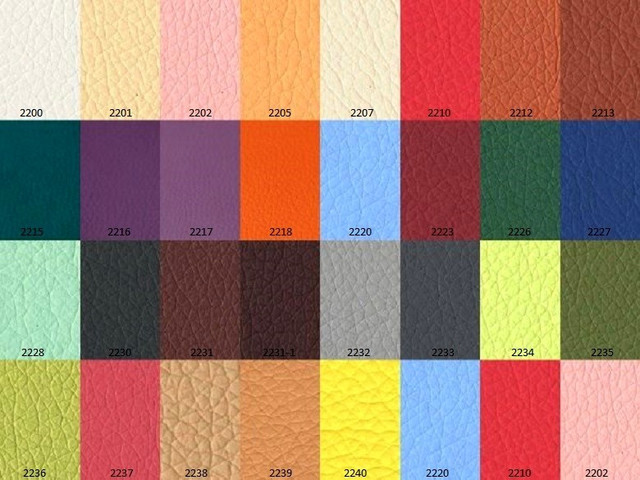 Варианты цвета сидения кожзама диванов Тенеро