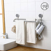 ТРИМАЧ ДЛЯ РУШНИКІВ ПОДВІЙНИЙ КЛЕЙКИЙ