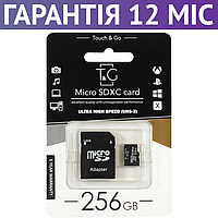 Карта пам'яті для телефона 256 Гб T&G мікро сд для смартфона/відеореєстратора/ камери/реєстратора