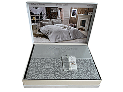Комплект постільної білизни Maison d'or Rose Marine Grey сатин 220-160 см сірий