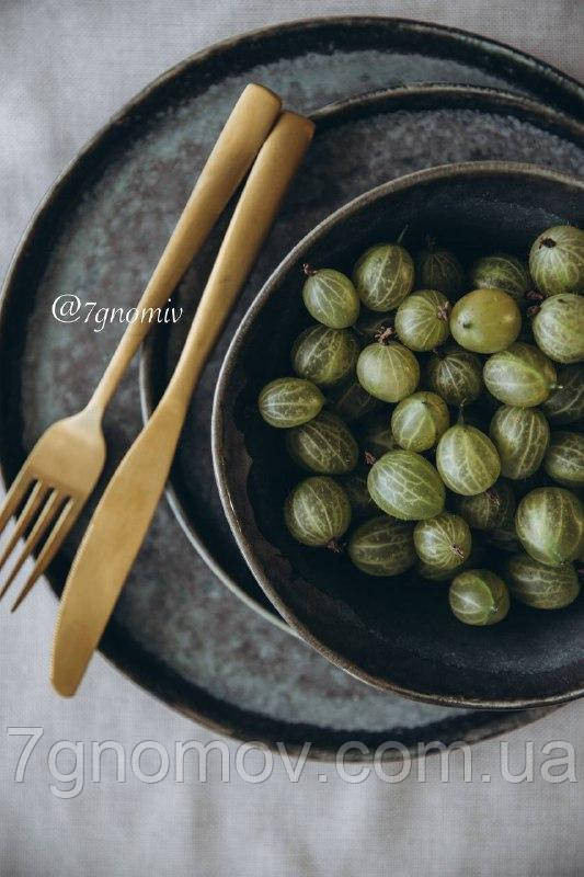 Тарілка велика обідня керамічна сіро-коричнева Хризоліт 27 см