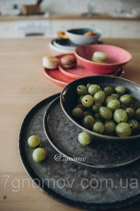 Тарілка велика обідня керамічна сіро-коричнева Хризоліт 27 см