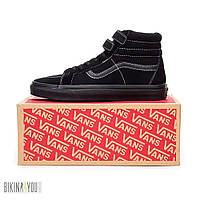 Vans Old Skool Sk8-HI кеды высокие черные с липучками