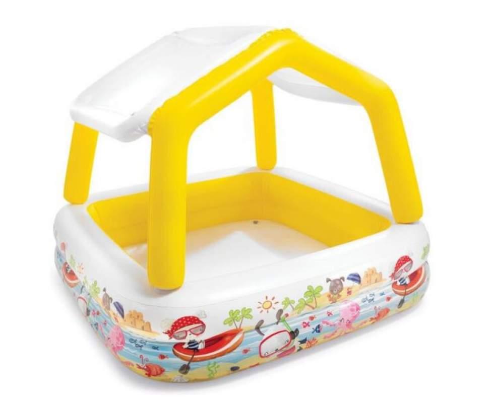 Басейн дитячий надувний з навісом INTEX 157х157х122 см (57470), фото 1