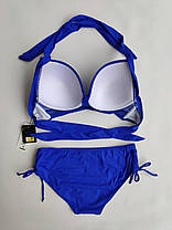 ОПТ Купальник на великі груди Sisianna 5152 44-52 яскраво-синій на укр 48 50 52 54 56 розмір, фото 4