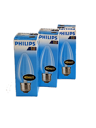 Лампа розжарювання Philips Standard E27 40W 230 V В35, фото 2