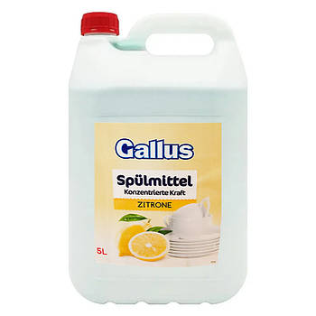 Засіб для миття посуду Gallus Spulmittell Zitronen Duft Лимон 5 л