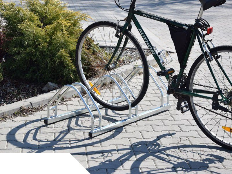 Велопарковка ECHO з неіржавкої сталі на 3 велосипеди двостороння можна кріпити на землю або на стіну